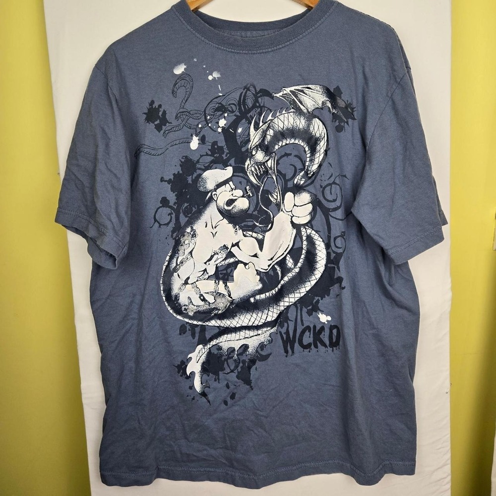 popeye and snake shirt mens sz XL by wckd